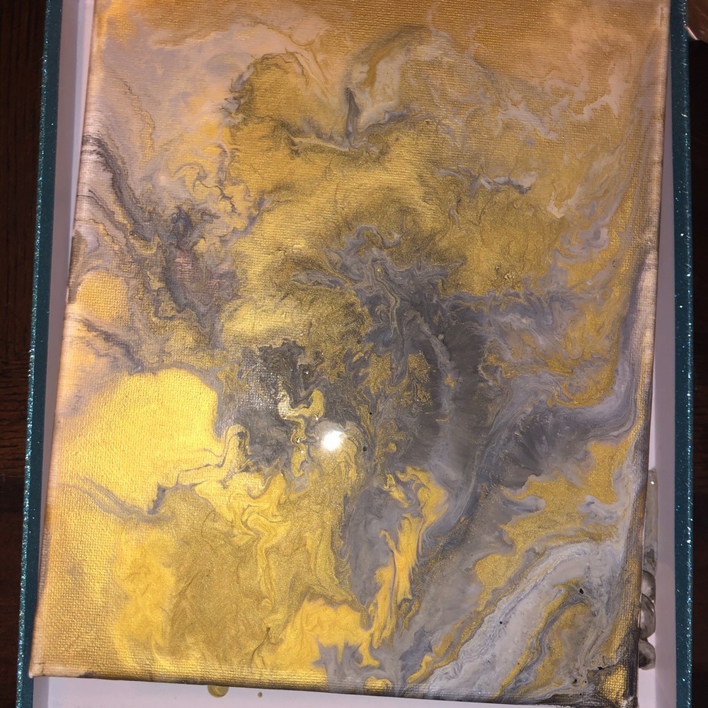 Hand painted acrylic pours